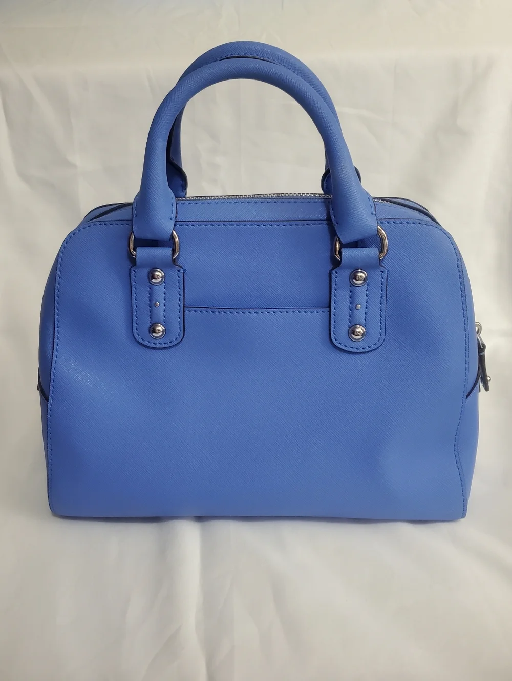 Michael Kors Small Saffiano Leather Satchel in Bright Blue - Picture 4 of 10